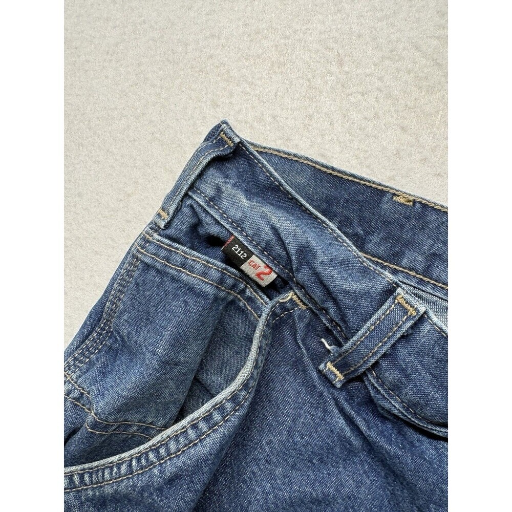 Carhartt FRB13-DNM Flame Resistant FR Denim Logger Jeans Mens 36x32 Original Fit - Picture 3 of 6